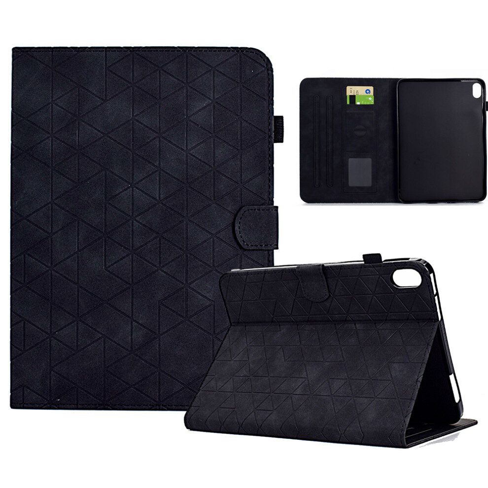 (Black) For Xiaomi Redmi Pad 2 Case Card Slots Stand Rhombus Auto Wake / Sleep Leather Cover Black 6914281195055