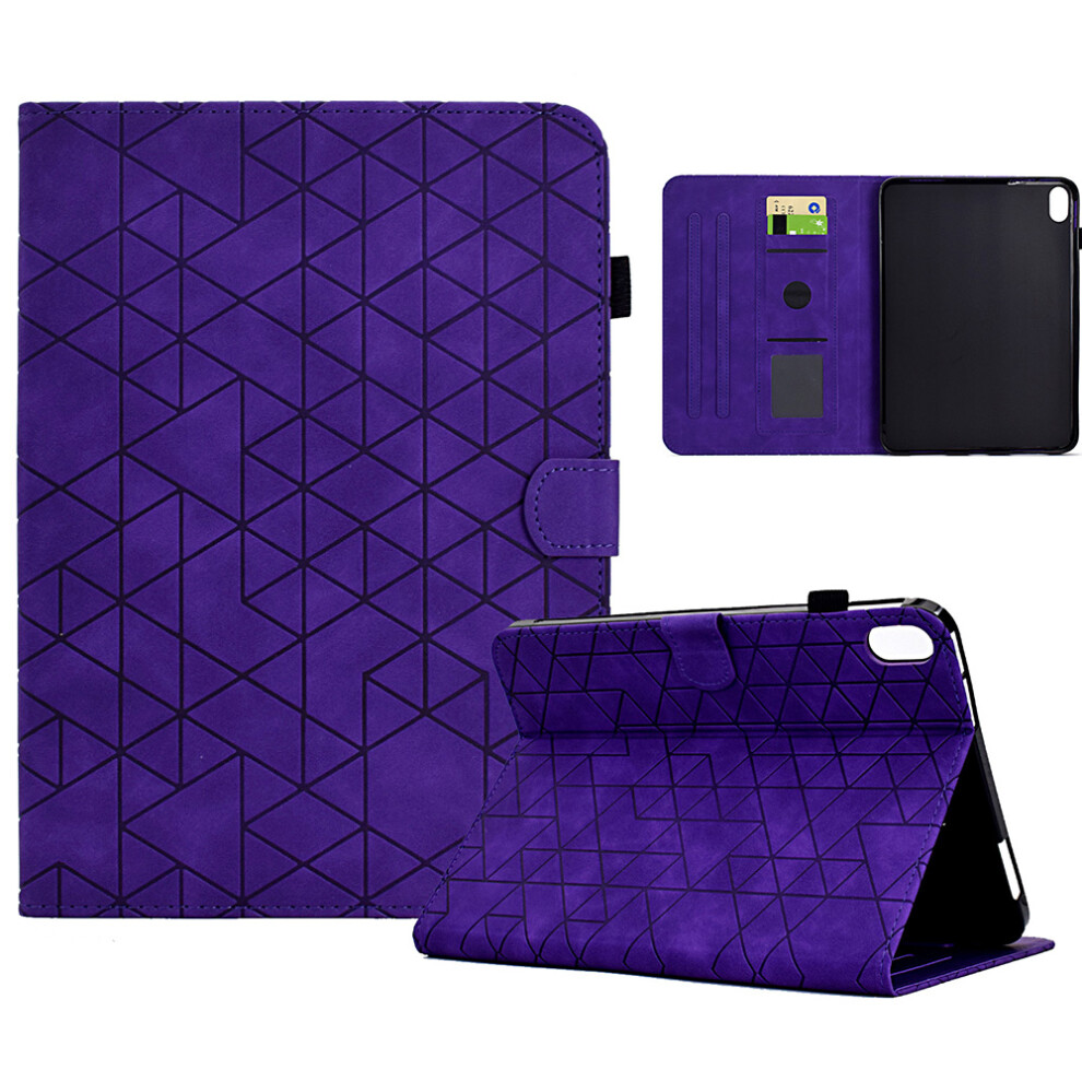 (Purple) For Xiaomi Redmi Pad 2 Case Card Slots Stand Rhombus Auto Wake / Sleep Leather Cover Purple 6914280193465