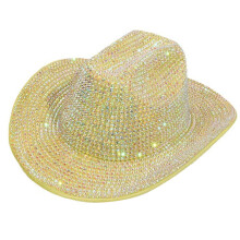 Chapeaux de Cowboy en cristal accrocheurs, chapeau de-Jaune M