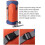 Camping Compression Sack 35L Nylon Waterproof, Sleeping Bag Compatible, Multifunctional, Orange for Backpacking 3