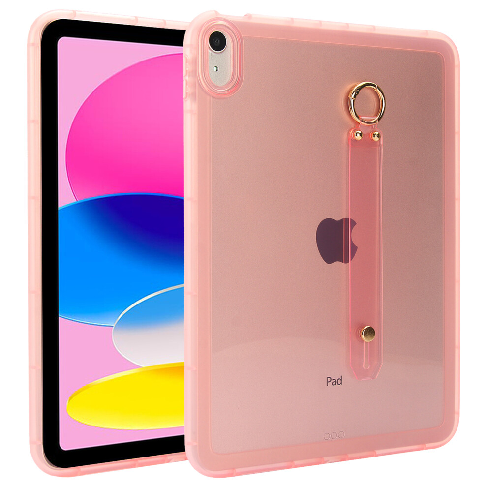 (Pink) For Ipad (2025) / 10.9 (2022) Case Shockproof Tpu Tablet Cover With Wristband Pink 6914282746188