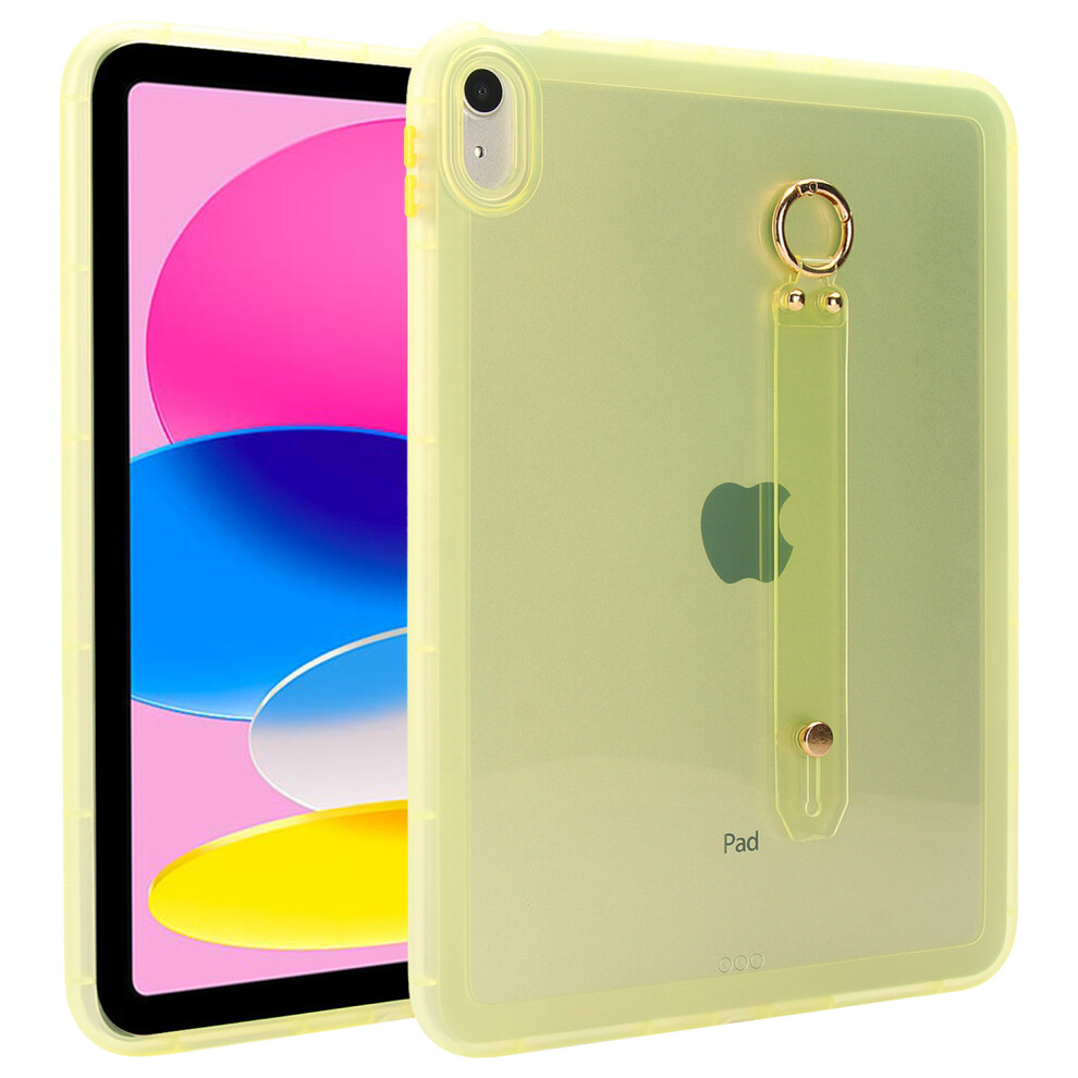 (Yellow) For Ipad (2025) / 10.9 (2022) Case Shockproof Tpu Tablet Cover With Wristband Yellow 6914286334237