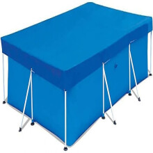 Capa retangular para piscina inflável familiar, em tecido Oxford impermeável e durável, ideal para uso externo, com fechamento por cordão,