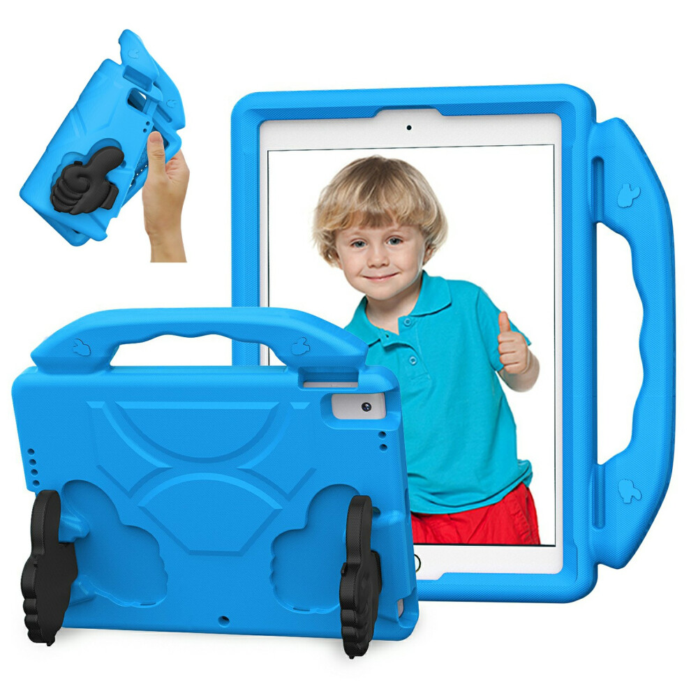 (Blue) Ultra-Soft Eva Case For Ipad 10.2 (2021) / (2020) / (2019) / Air 10.5 Inch (2019) Thumb Kickstand Tablet Cover Blue 6914288978149