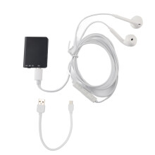 Draagbare muziekspeler van aluminium, met clipbevestiging voor handsfree luisteren, levert een meeslepende geluidservaring en is eenvoudig te