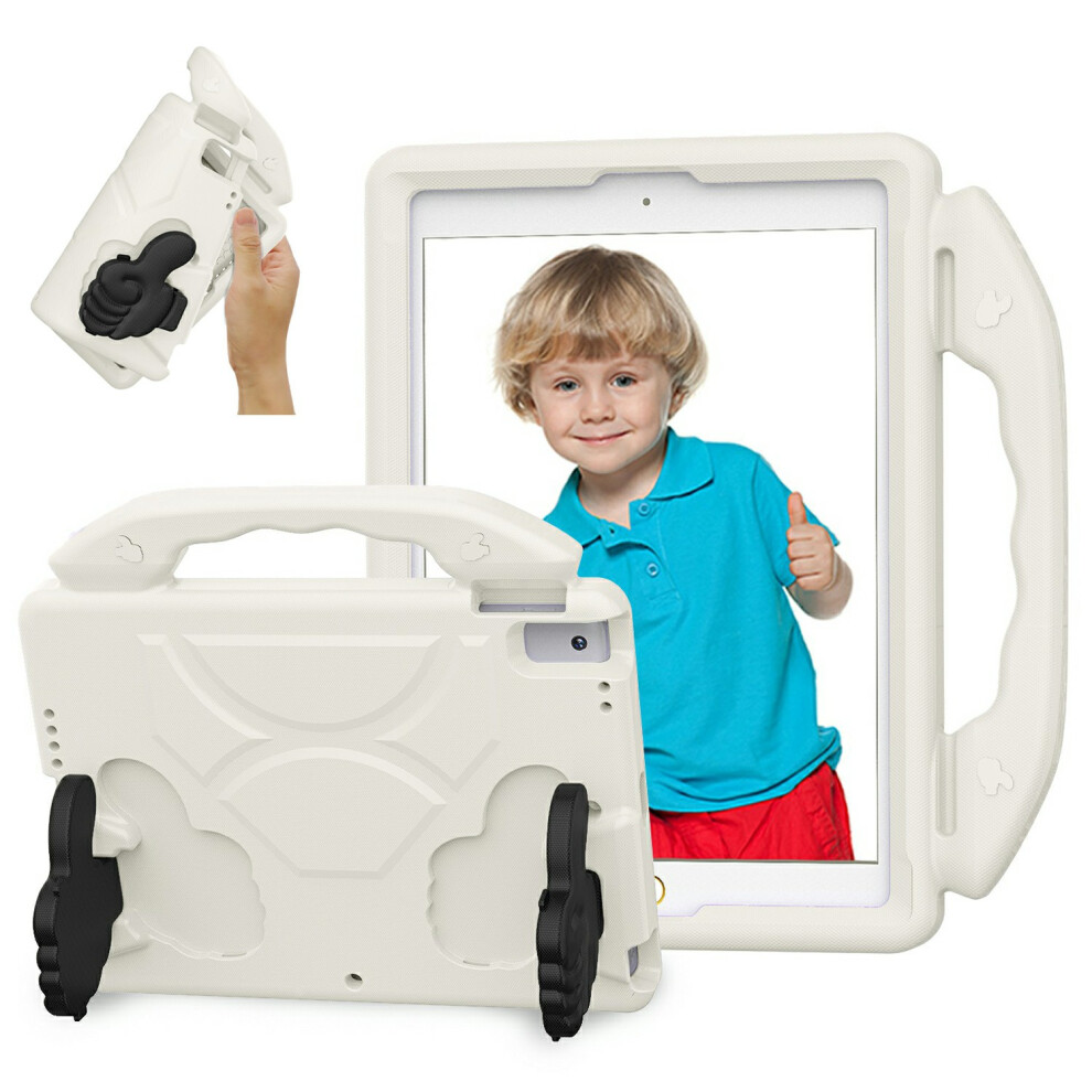 (White) Ultra-Soft Eva Case For Ipad 10.2 (2021) / (2020) / (2019) / Air 10.5 Inch (2019) Thumb Kickstand Tablet Cover White 6914281859810