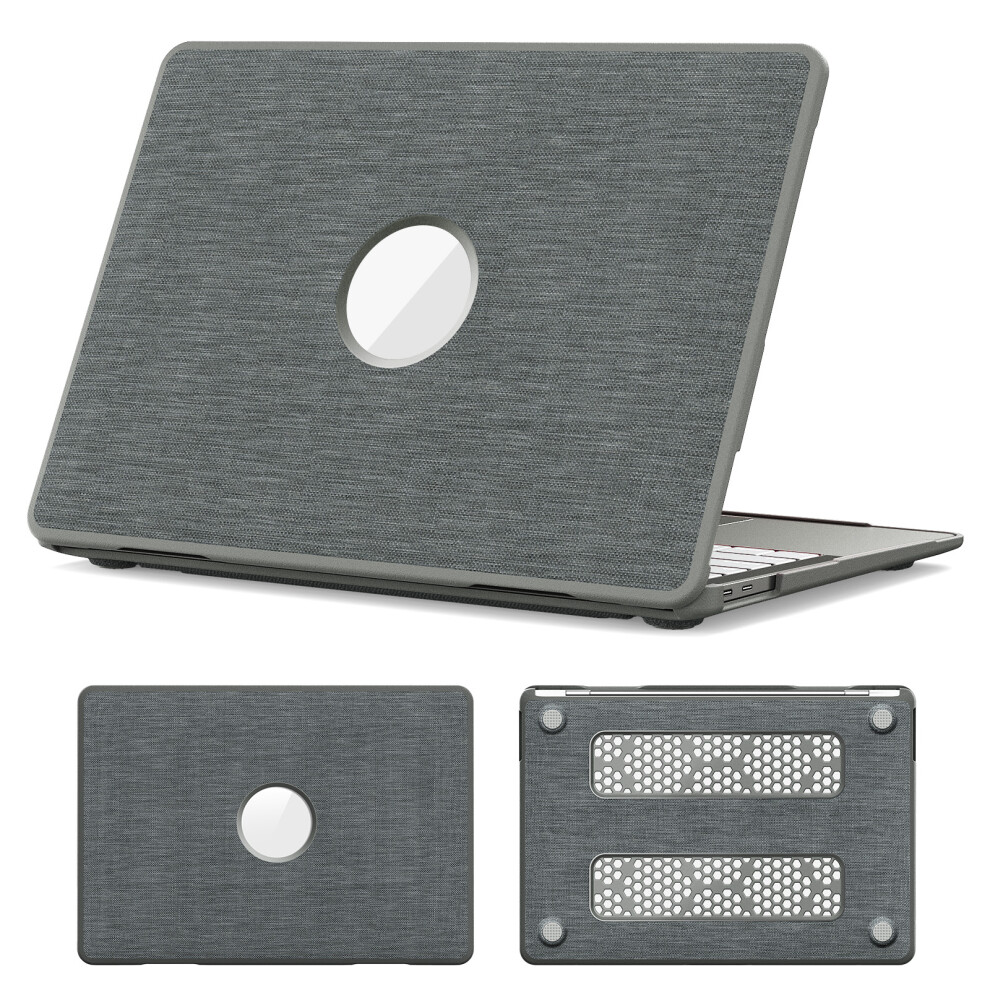 (Grey) Laptop Case For Macbook Air 13 Inch (2020) / (2018) (A2337 M1 A2179 A1932) Protective Cover Grey 6914287373969