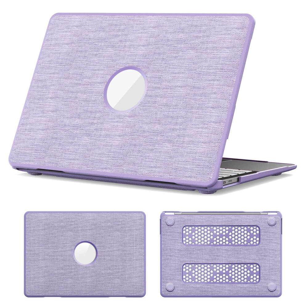 (Purple) Laptop Case For Macbook Air 13 Inch (2020) / (2018) (A2337 M1 A2179 A1932) Protective Cover Purple 6914289223392