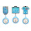 Adjustable Liquid Sand Nurse Watch Badge with-Infusion bag 7
