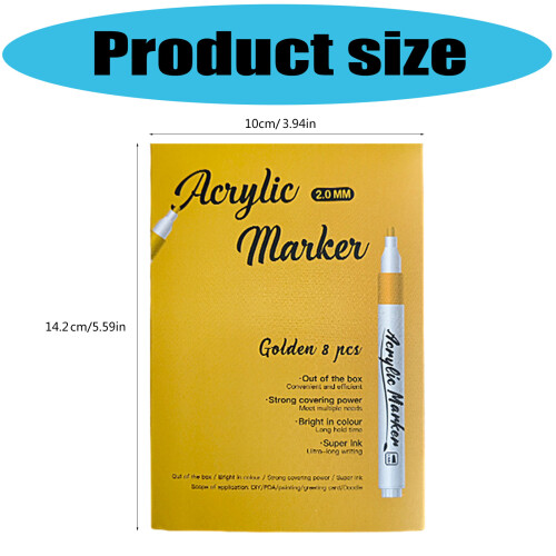 9Pcs Metallic Finish Acrylic Paint Markers-Boxed Hat pull 2