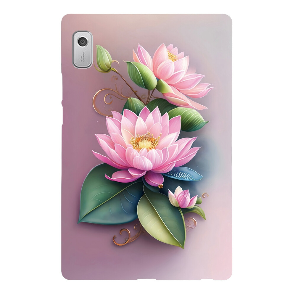 (Lotus) For Lenovo Tab M9 Case Pattern Printing Slim Soft Tpu Tablet Cover 6914280509815