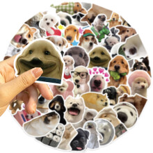50Pcs Decorative Sticker Animal Dog Sticker for Water Bottle