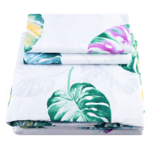Beddengoed met print, queensize, hypoallergeen microvezel lakenset met verborgen ritssluiting, tweepersoons microvezel lakenset met bloemenprint voor