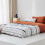 Σετ κλινοσκεπασμάτων πάπλωμα Queen Size White Geometric Prints Soft Microfiber Anti Pilling Resistant 8