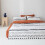 Σετ κλινοσκεπασμάτων πάπλωμα Queen Size White Geometric Prints Soft Microfiber Anti Pilling Resistant 3
