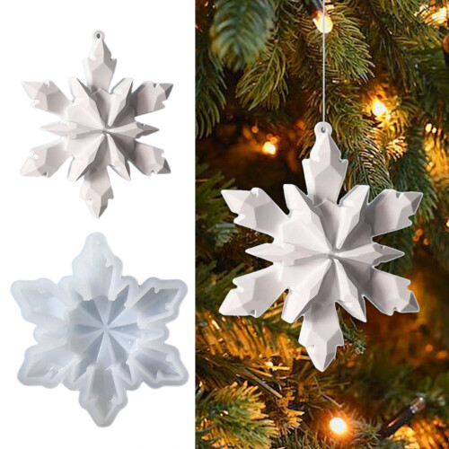 Snowflake Shaped Silicone Baking Molds For-Snowflake pendant 2
