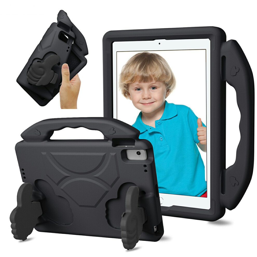 (Black) Ultra-Soft Eva Case For Ipad 9.7-Inch (2018) / (2017) / Air 2 / Air (2013) Thumb Kickstand Tablet Cover Black 6914287443471