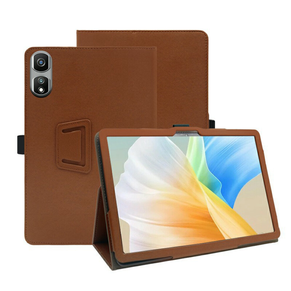 (Dark ) For Blackview Tab 60 Pro Case Stand Pu Leather Tablet Cover Built-In Hand Strap Brown 6914282326458