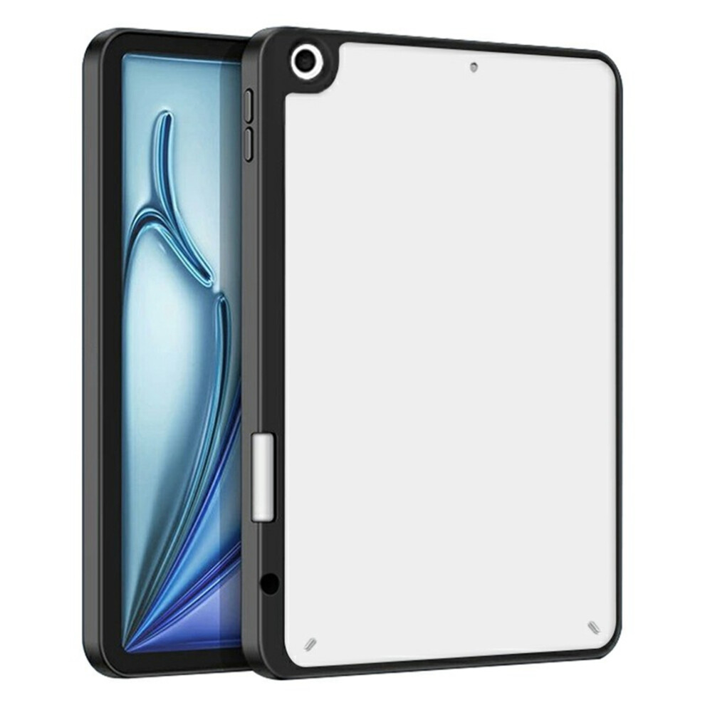(Black) Tablet Case For Ipad 10.2 (2021) / (2020) / (2019) Acrylic + Pc Matte Cover With Pencil Holder Black 6914286729668