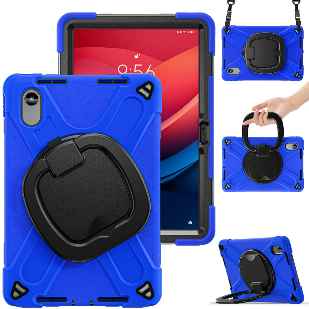 (Blue) Kickstand Case With Strap For Lenovo Pad 11 2025 Tb-335Fc / 2024 / Tab K11 Gen 2 Tb336 / Idea Tab / K11 Tb-330Xu / P11 Gen 2 / M11 Blue 6914280160467