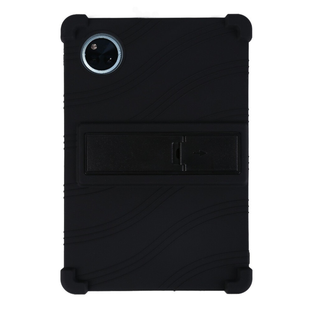 (Black) For Doogee Tab A9+ / Tab A9 Pro+ Case Adjustable Kickstand Silicone Tablet Protective Cover Black 6914288718325