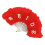 21 Feathers Bride Wedding Fan Elegant Photography Prop-Red 1