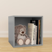 (Medium) Charles Jacobs Vinyl 12" LP Record Cube Storage Box Unit Grey