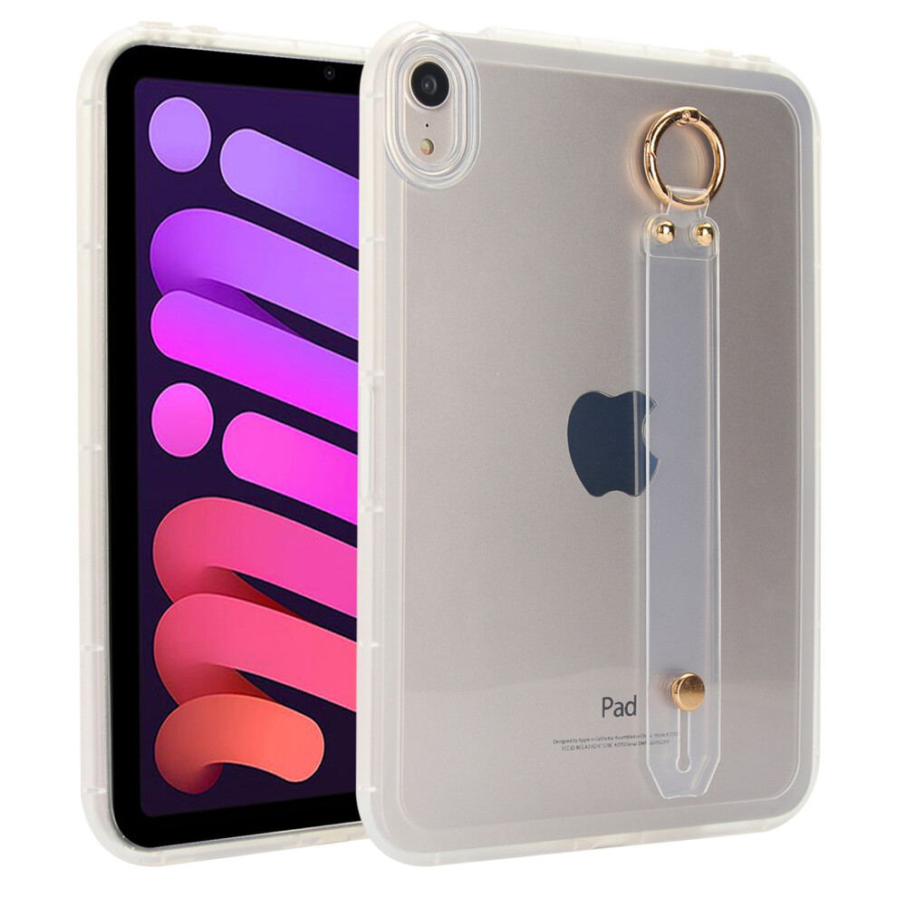 (Transparent) For Ipad Mini (2024) / (2021) Case Shockproof Tpu Tablet Cover With Wristband 6914289191158