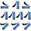 10 Pcs Skull Bookmarks Skeleton Bookmarks Acrylic Page-Blue 1