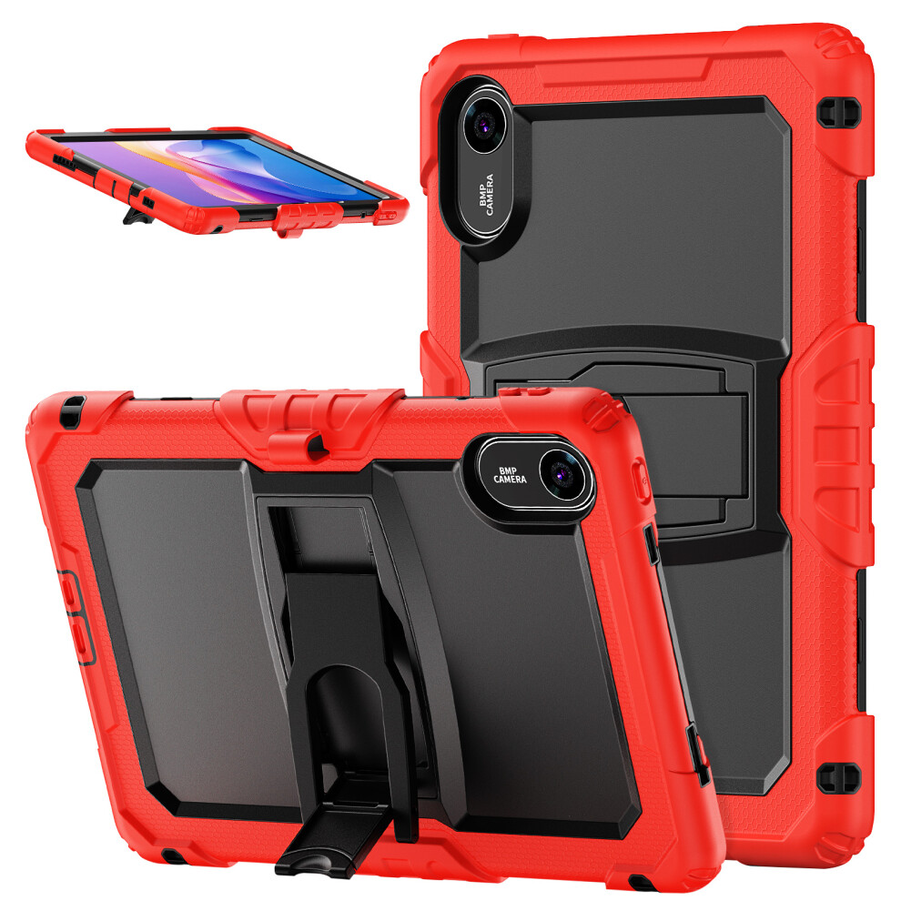 (Red) For Xiaomi Mi Pad 2 Kickstand Case With Stylus Holder Pc Silicone Shockproof Tablet Cover Red 6914283525935