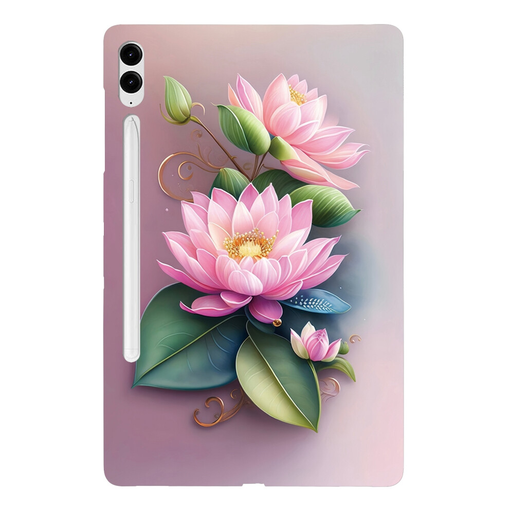 (Lotus) Tablet Case For Samsung Galaxy Tab S10+ / S9+ / S9 Fe+ Pattern Printing Slim Soft Tpu Cover 6914288539609
