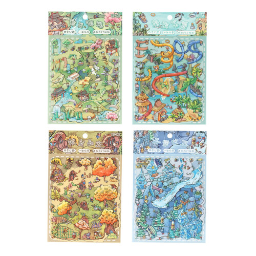 3D Textured Park Scene Four Season Collection-Escape in spring 1