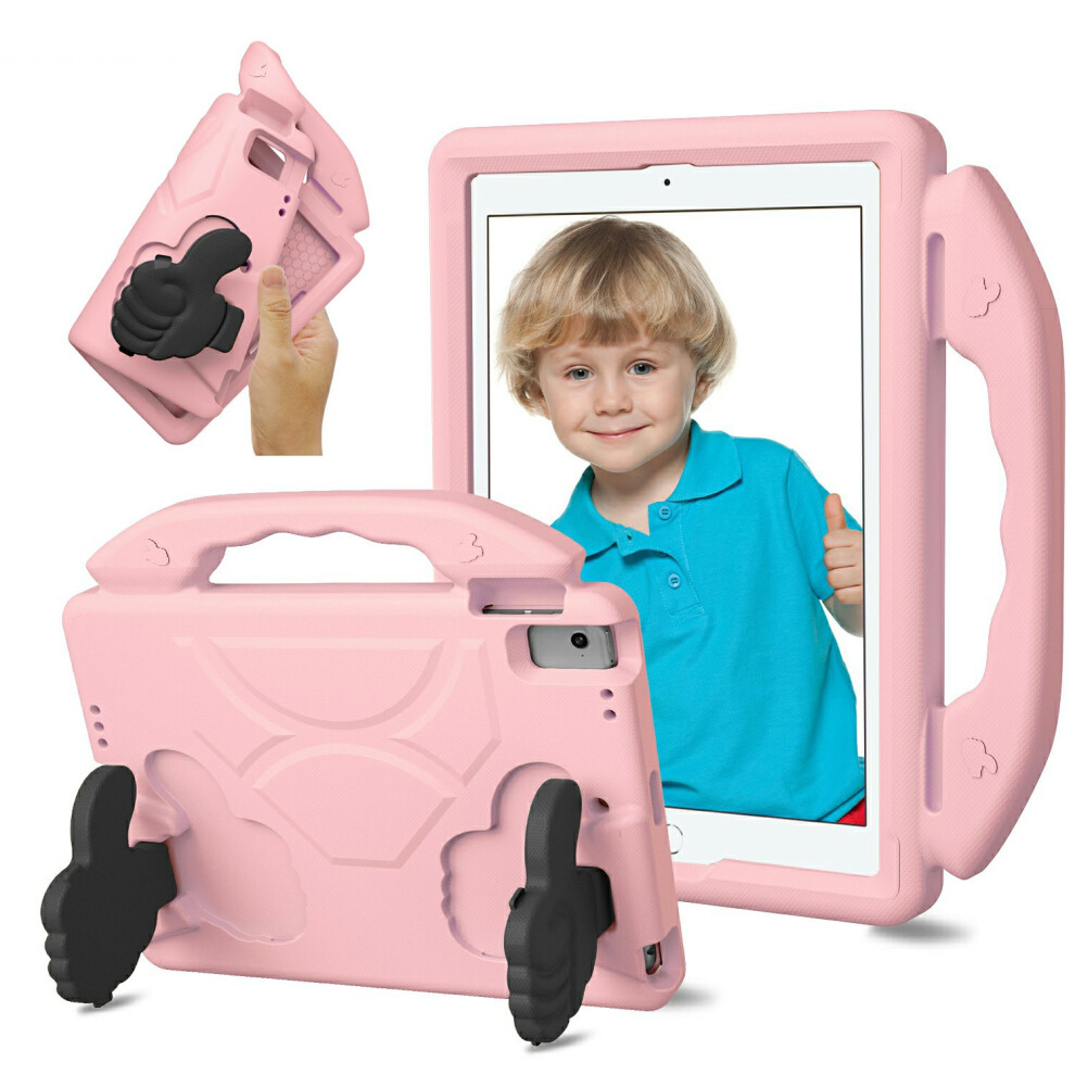 (Pink) Ultra-Soft Eva Case For Ipad 9.7-Inch (2018) / (2017) / Air 2 / Air (2013) Thumb Kickstand Tablet Cover Pink 6914285556449