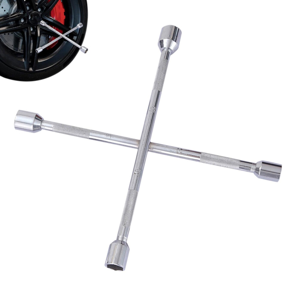 Lug Wrench General Heavy Duty Nonslip 4Way Strength Extended Tire Wrench For Vehicle 9365049248976
