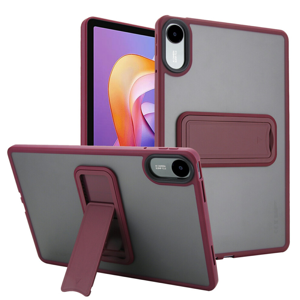 (Wine ) For Xiaomi Mi Pad 2 Case With Kickstand Tpu + Pc Skin-Touch Tablet Cover Red 6914282450450