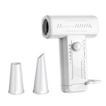 Cordless Leaf Blower Rechargeable Adjustable Speed For Keyboards PCs Cars Outdoor Dust White