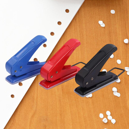 Handheld Puncher 1/4Inch Single Hole Punchers 20 Sheets-Black 2