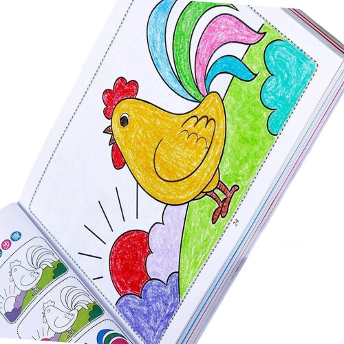 Coloring Book Kindergarten Art Thick Paper Sheets Creative-1