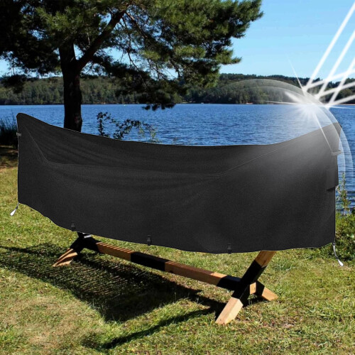Waterproof Protective Cover for Hammock and Stand, UV Protection, Adjustable Cord, Foldable Windproof 2