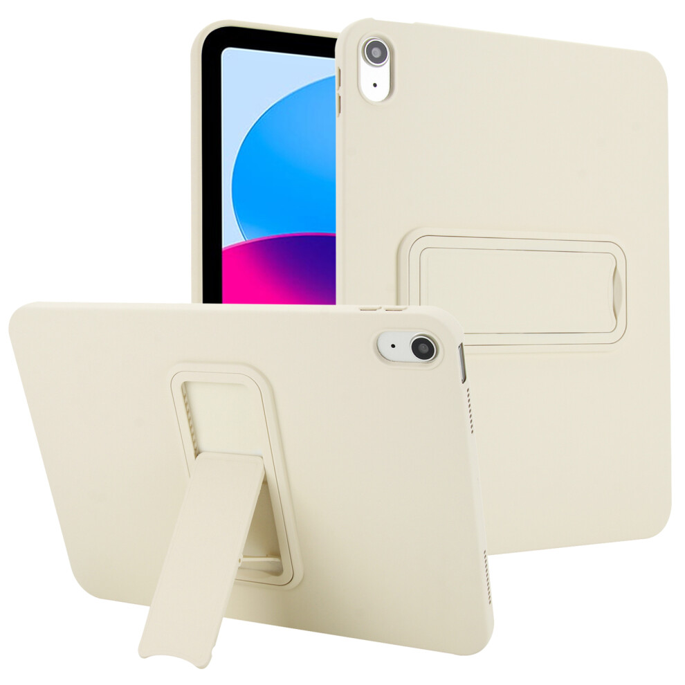 (Beige) For Ipad (2025) / 10.9 (2022) Case Tpu + Pc Skin-Friendly Kickstand Tablet Cover Cream 6914288501866