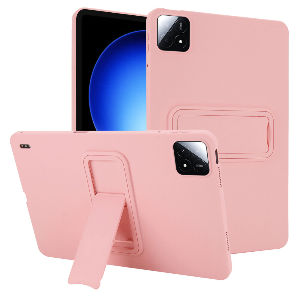 (Pink) For Xiaomi Pad 6S Pro 12.4 Case Tpu + Pc Skin-Friendly Kickstand Tablet Cover Pink 6914284105426