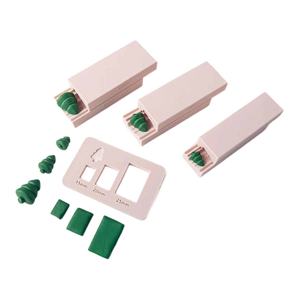 Christmas Tree Polymer Clay Bead Roller Mould 3 Size-Apricot 7696001195666