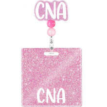 Glittering Nurse Badge Cards Badge Reels ID Badge Holder-CNA