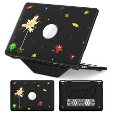 (Spark / Black) Pattern Printing Laptop Case for MacBook Pro 13 inch (2020) / (2019) / (2018) / (2017) / (2016) Notebook Kickstand Cover