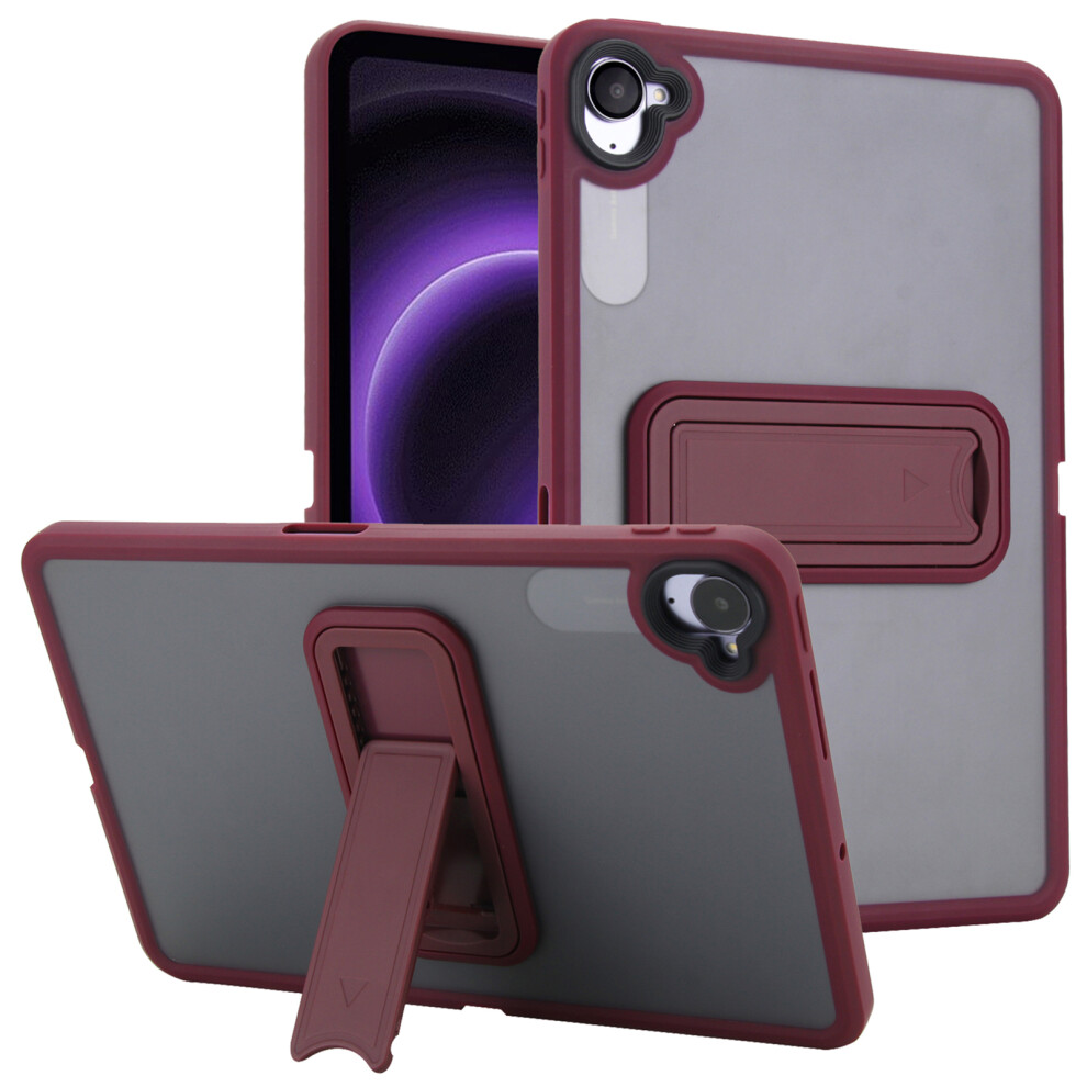 (Wine ) For Xiaomi Pad Mini / Mi K Pad Case With Kickstand Tpu + Pc Skin-Touch Tablet Cover Red 6914287899247
