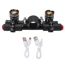 Abnehmbarer T6High Bright Light Scooter-Scheinwerfer mit USB-Ladefunktion, größerem Leuchtwinkel, batteriebetriebener Taschenlampe und universellem