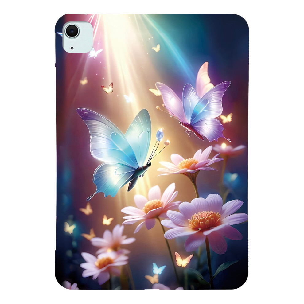 (Butterfly Floral) Tablet Case For Ipad Air 13 (2025) / (2024) / Pro 12.9 (2022) / (2021) / (2020) / (2018) Pattern Printing Slim Soft Tpu 6914289514797
