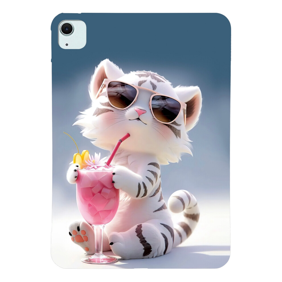 (Cartoon Tiger) Tablet Case For Ipad Air 13 (2025) / (2024) / Pro 12.9 (2022) / (2021) / (2020) / (2018) Pattern Printing Slim Soft Tpu 6914286425331