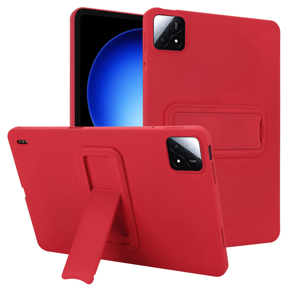 (Red) For Xiaomi Pad 6S Pro 12.4 Case Tpu + Pc Skin-Friendly Kickstand Tablet Cover Red 6914283976140