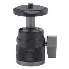 Compacte en veelzijdige, draaibare statiefkop voor spiegelreflexcamera's, smartphones, ledlampen en meer, die brede compatibiliteit en robuuste